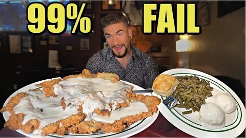 MONSTER CHICKEN FRIED STEAK CHALLENGE (OVER 3000 FAILS) | Kendall's "Chicken Fry" Challenge