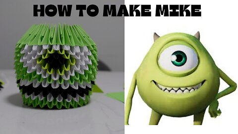 3D Origami: How to make Mike Wazowski