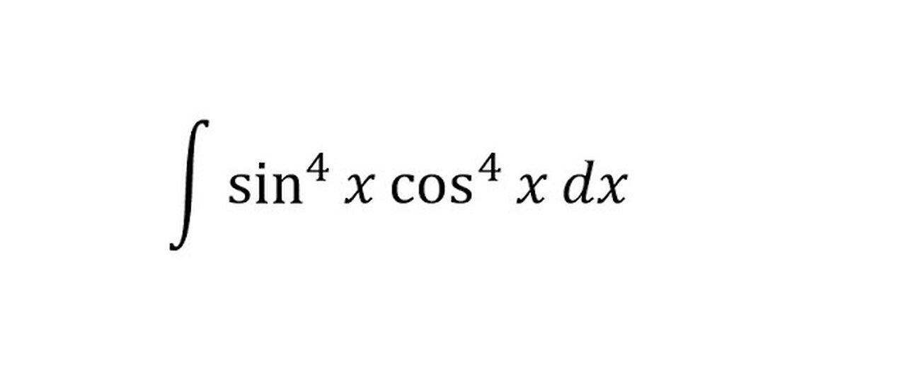 Calculus Help: Integral of sin^4x cos^4x dx - Integration by substitution