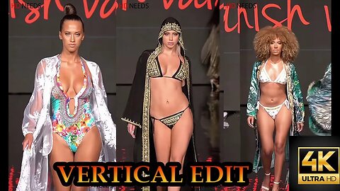 *Remastered* in Vertical 4k Resort Wear Swimwear Fashion Show Part 1 | 2022 Upload
