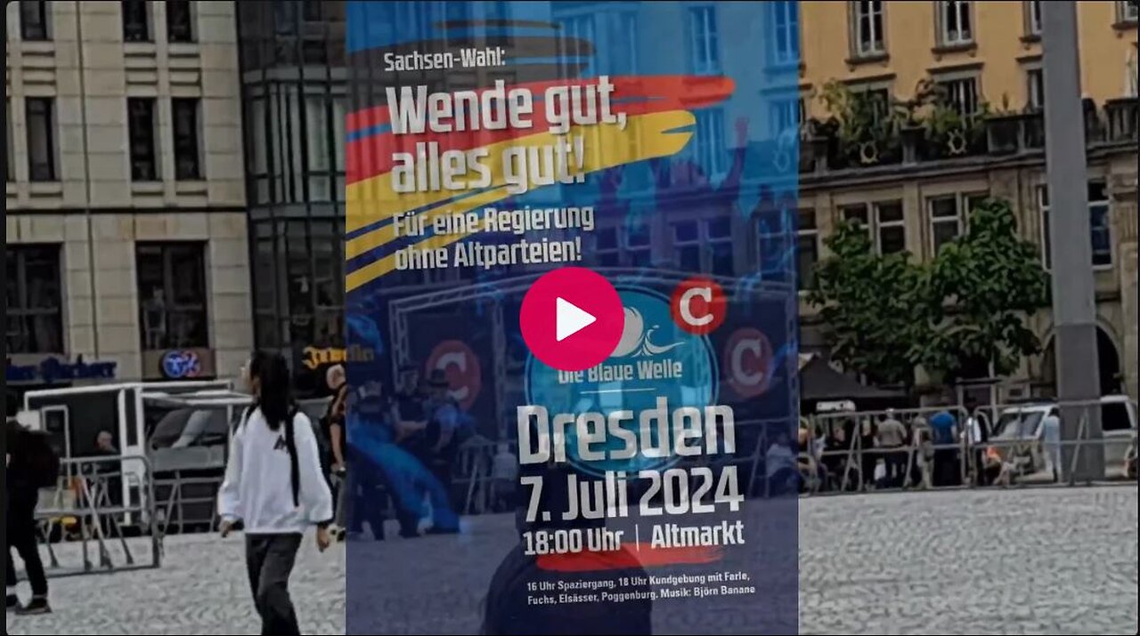 07.07.2024 Compact - Die blaue Welle - Demo in Dresden - Sachsen
