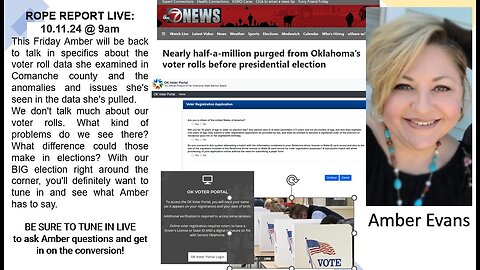 Looking Into Oklahoma's Voter Roles - ROPE Report Live with Amber Evans