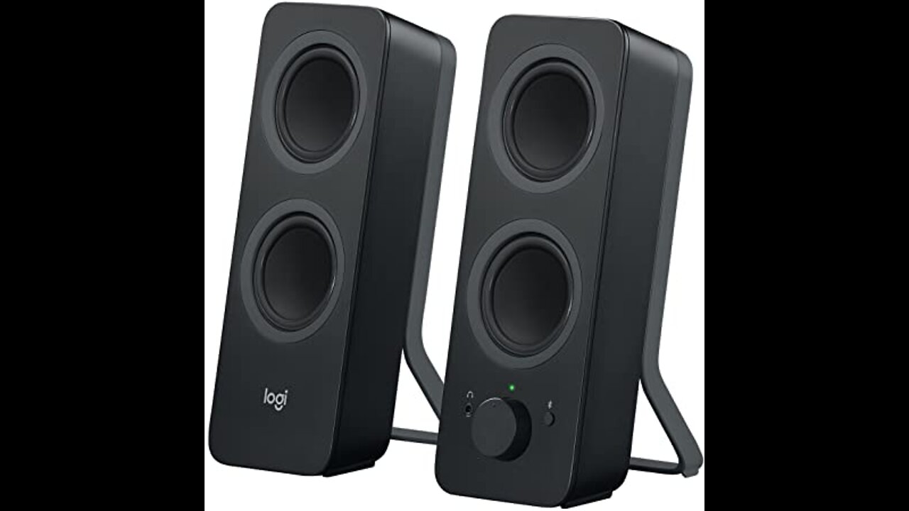 Logitech Z207 Wireless PC speakers, Bluetooth, stereo sound, 10 watts peak power, 3.5 mm input,...