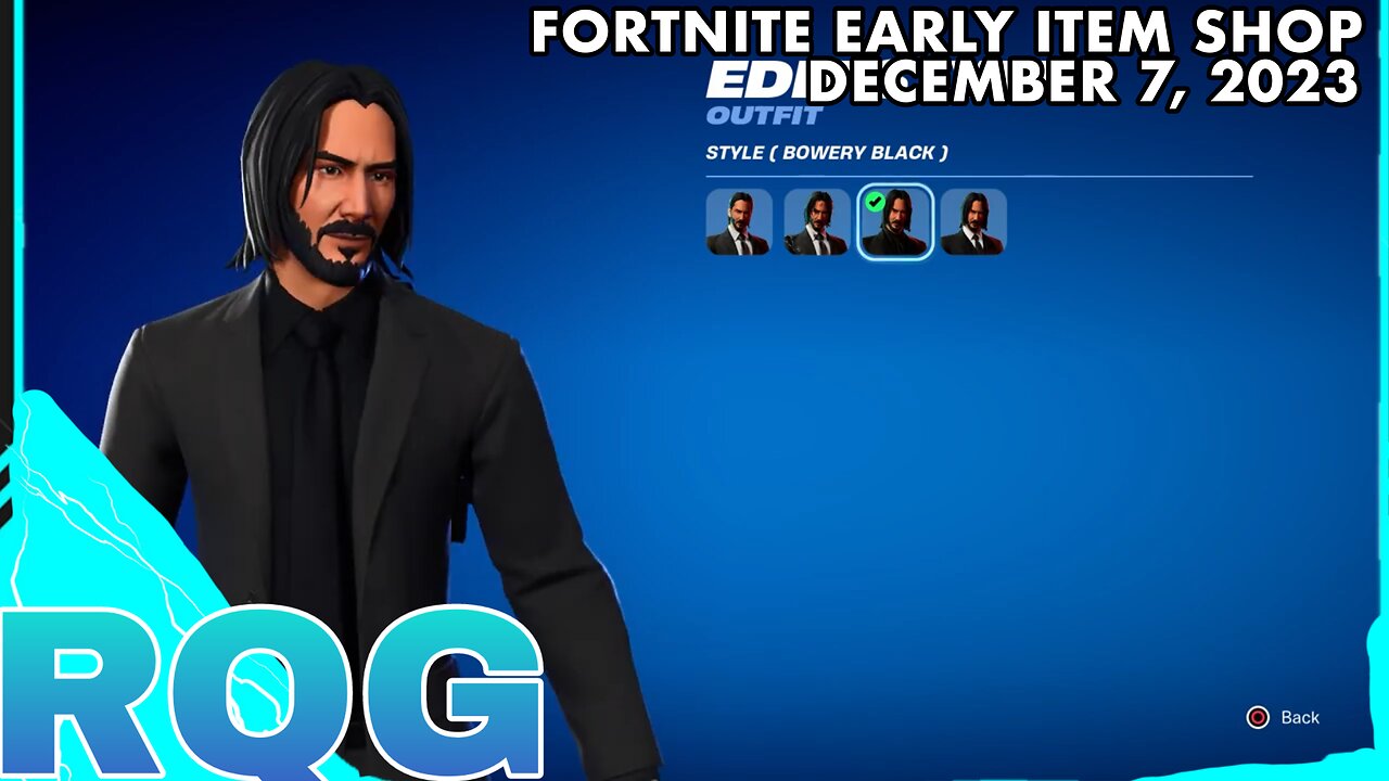 "NEW" JOHN WICK EDIT STYLES! FORTNITE EARLY ITEM SHOP (December 7, 2023)