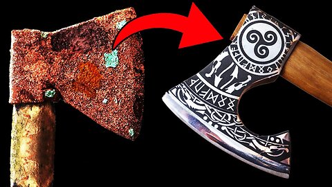 Antique Hatchet Restoration with AWESOME VIKING modifications
