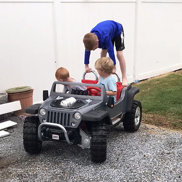 Little Boy Who Needs To Know The Importance Of Driving Safe