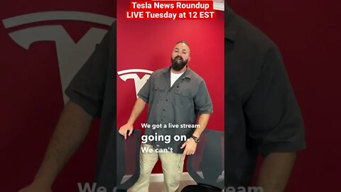 Tesla Barbarian LiveStream Tuesday at Noon! (Eastern Time) Tesla News! Tesla Discussion! #shorts
