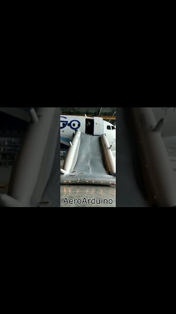 Funny IndiGo Escape Slide #A320 Hangar Shooting #Flying #Aviation #AeroArduino