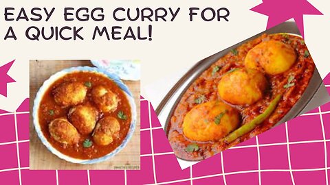 🍳🌶️ Ultimate Egg Curry Delight! Easy & Healthy Recipe for Busy Days 🥘💪 #EggCurry #HealthyRecipes