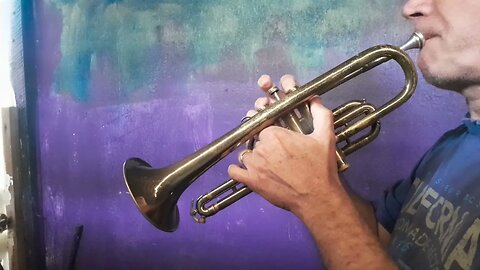 Oh Lord My Rock. Trumpet Solo Instrumental. With Live Valve View. Bb Tuned Trumpet.