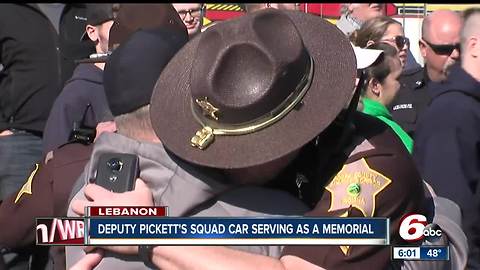 Cruiser memorial for Deputy Jacob Pickett at the Boone Co. Sheriff's Office