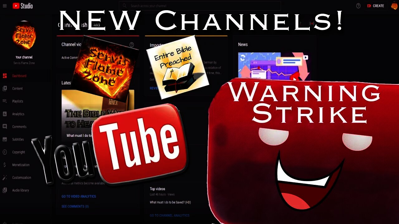 New YouTube Channels & Warning already on One of them 🤣