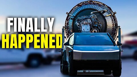 Tesla Cybertruck Tows SpaceX Raptor Engine: Mars Mission Teaser!