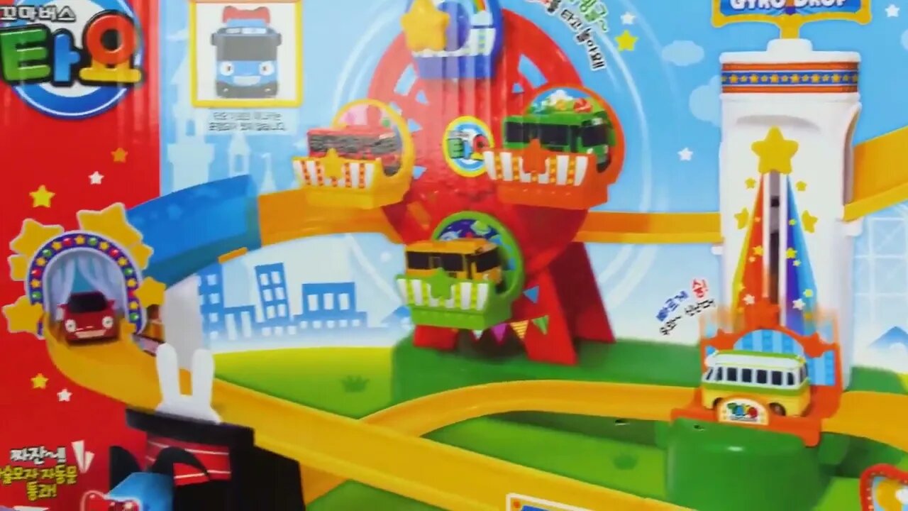 172 2Car Toys for Toddlers - Tayo the Little Bus Amusement Park Playset!