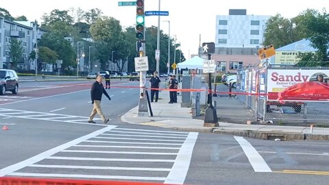 Boston police investigating a fatal accident at Jackson Square