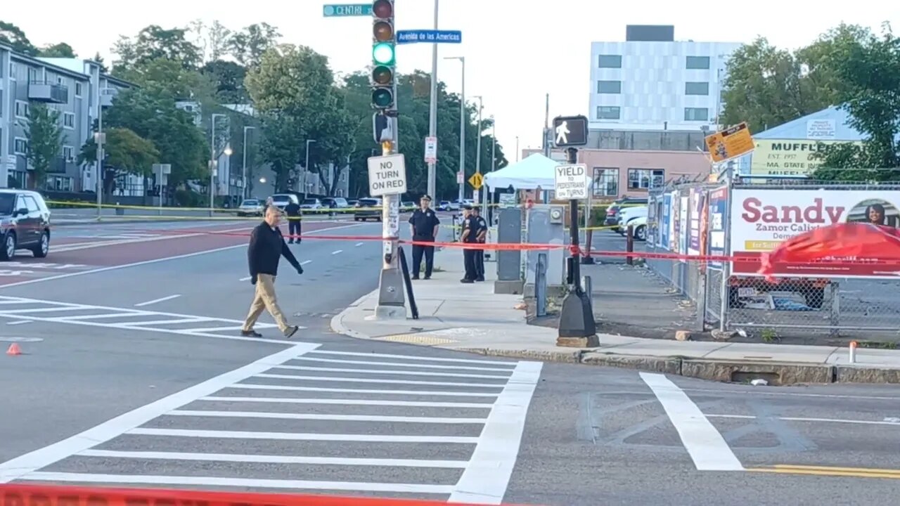 Boston police investigating a fatal accident at Jackson Square