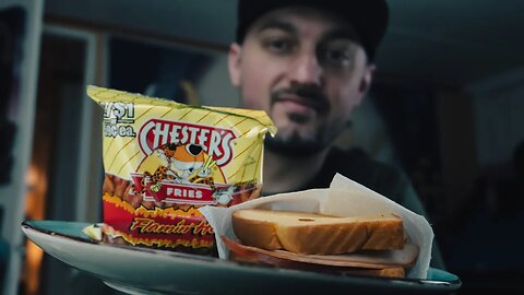 Ham & Turkey Sandwich w/ Flamin' Hot Cheeto Fries | ASMR (Close Whispering, Eating)