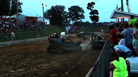 Kenton County Fair Kentucky small car demolition derby. 7-12-10 Heat 2 part 2