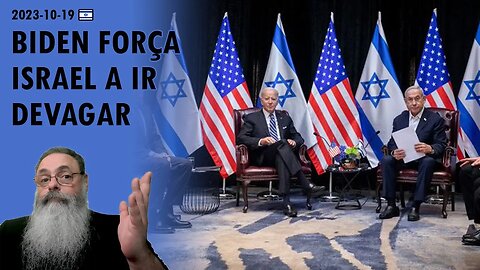 #Israel 2023-10-19: BIDEN NEGOCIA corredor HUMANITÁRIO para GAZA, mas EGITO RELUTA em ABRIR a PORTA