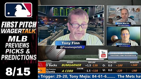 MLB Picks, Predictions and Odds | Daily MLB Betting Preview | First Pitch August 15