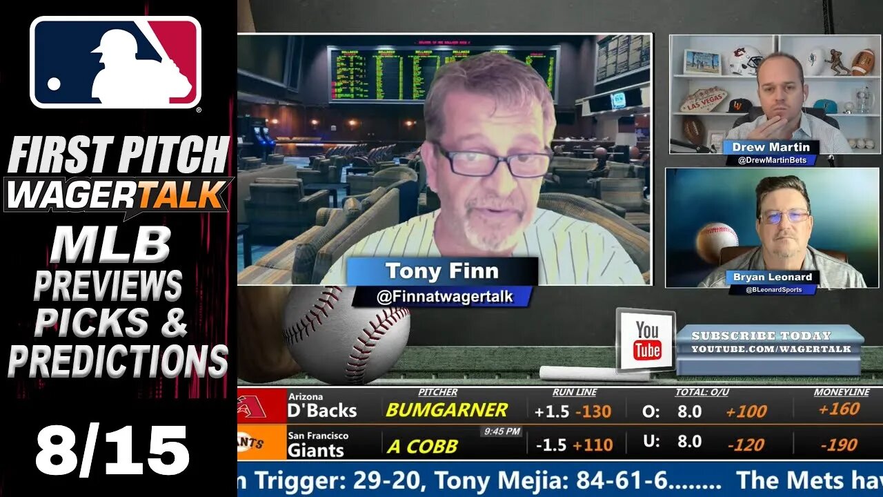 MLB Picks, Predictions and Odds | Daily MLB Betting Preview | First Pitch August 15