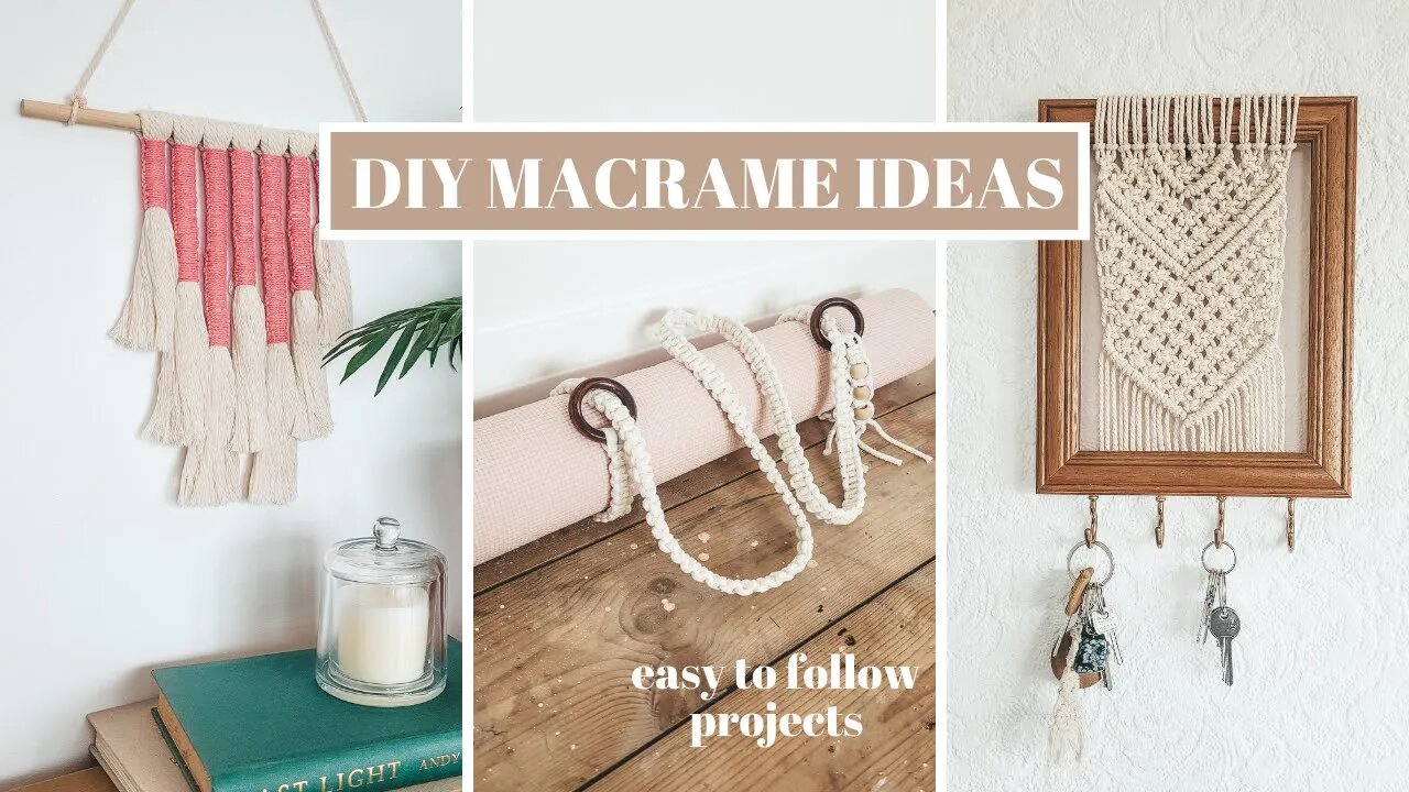 DIY Macrame Ideas | Easy to follow tutorial | Wall Hanging & Yoga Mat Strap