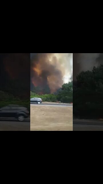 Incendio en zona del Fortín Santa Rosa (Canelones, Uruguay)