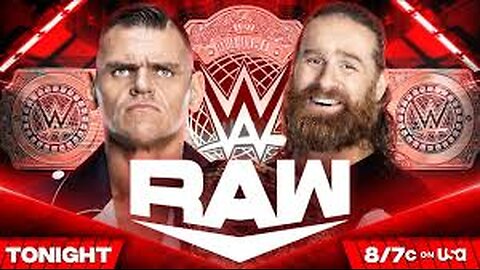 WWE RAW - Gunther Vs Sami Zayn (World Heavyweight Championship Match)