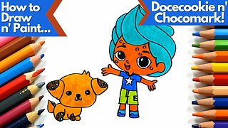 How to draw and paint Docecookie Chocomark from Chocolix