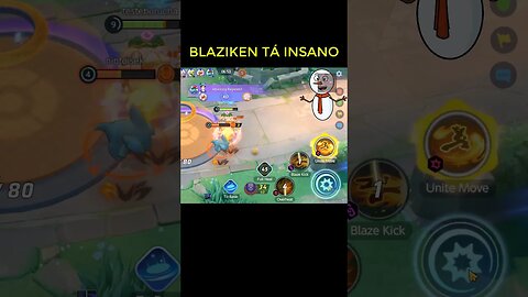 BLAZIKEN ESTÁ INSANO NO 😱😱POKÉMON UNITE #shorts #burucharizard #pokemonunite