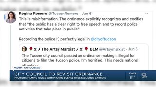 Tucson City Council to take up controversial police ordinance on June 23rd