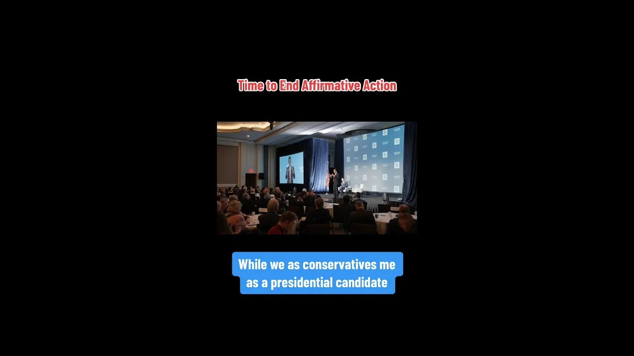 Time to End Affirmative Action: Vivek at The National Review Institute