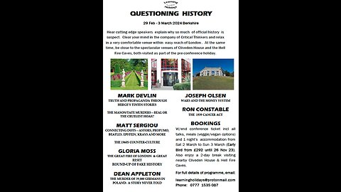 QUESTIONING HISTORY EVENTS INCOMING - DECEMBER 2023 AND MARCH 2024