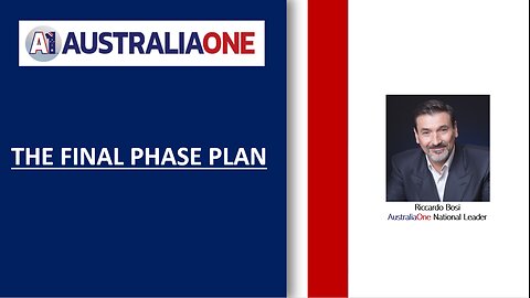 AustraliaOne Party - The Final Phase - Plan Riccardo Bosi 2024