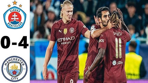 HIGHLIGHTS! Slovan Bratislava 0-4 Man City | Gundogan, Foden, Haaland and McAtee | Champions League