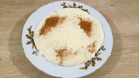 Milk rice porridge, easy and delicious recipe