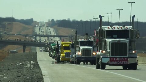 Peoples Convoy Passing through Missouri in Early March 2022