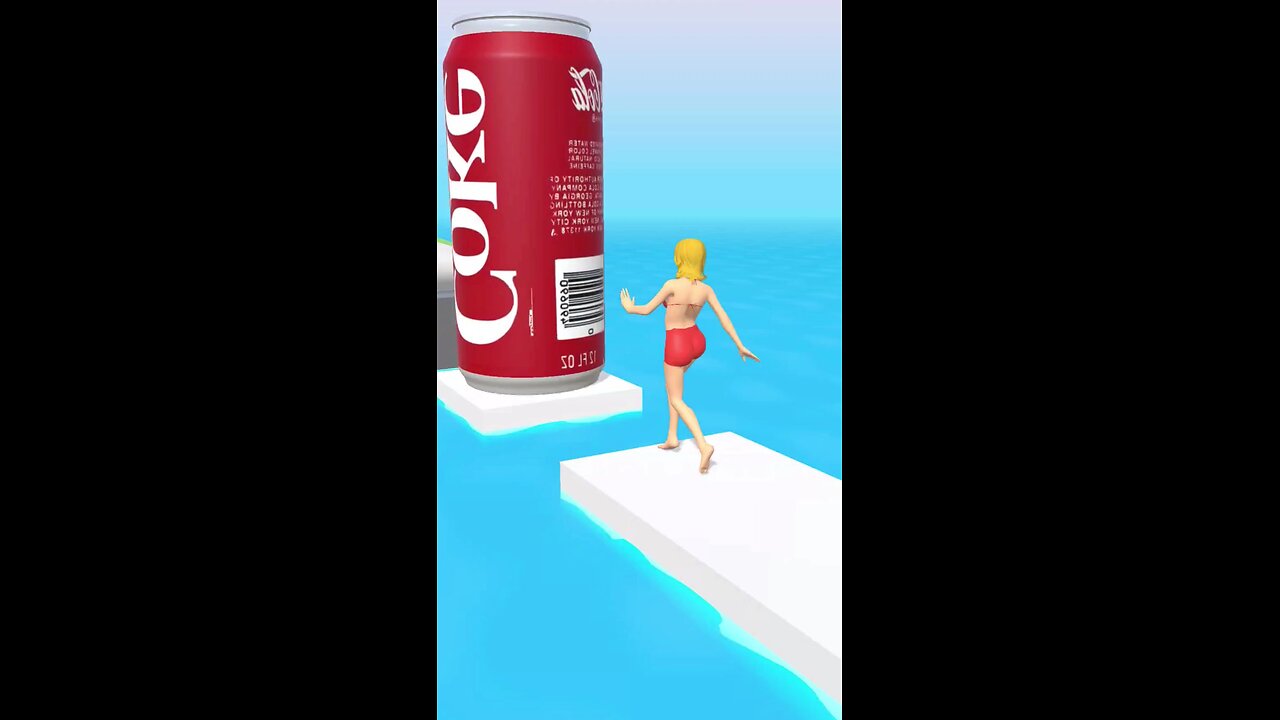 Squeezy girl coca cola bottle jump gameplay.