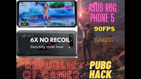 ASUS ROG PHONE 5📱!!! game terbo all features.no recoil😮sensitive cord.#asus#pubg90fps#kalidragon