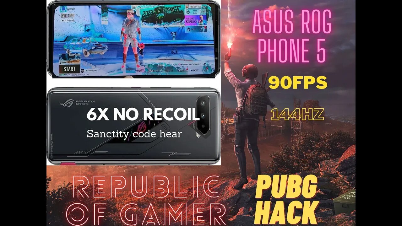 ASUS ROG PHONE 5📱!!! game terbo all features.no recoil😮sensitive cord.#asus#pubg90fps#kalidragon
