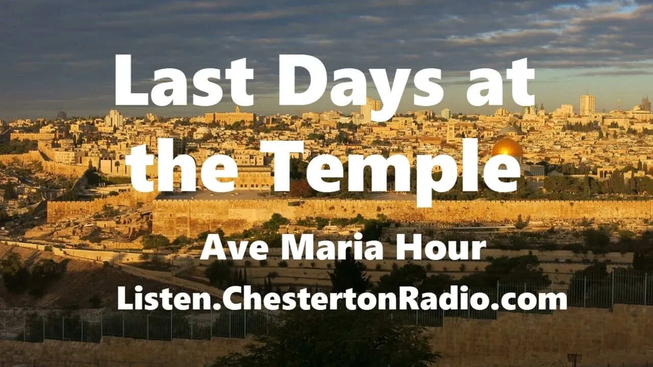 Last Days at the Temple - Ave Maria Hour - Life of Christ