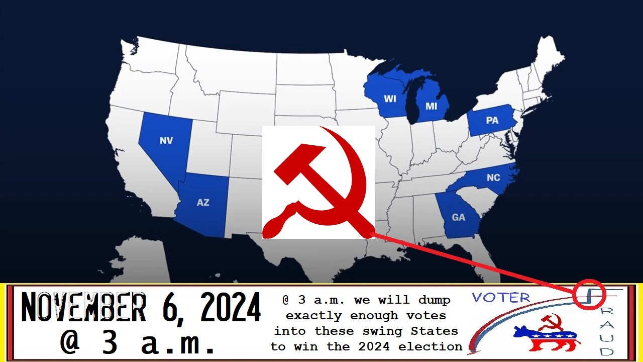 November 6, 2024 @ 3 a.m. just enough VOTER FRAUD to -steal- the election