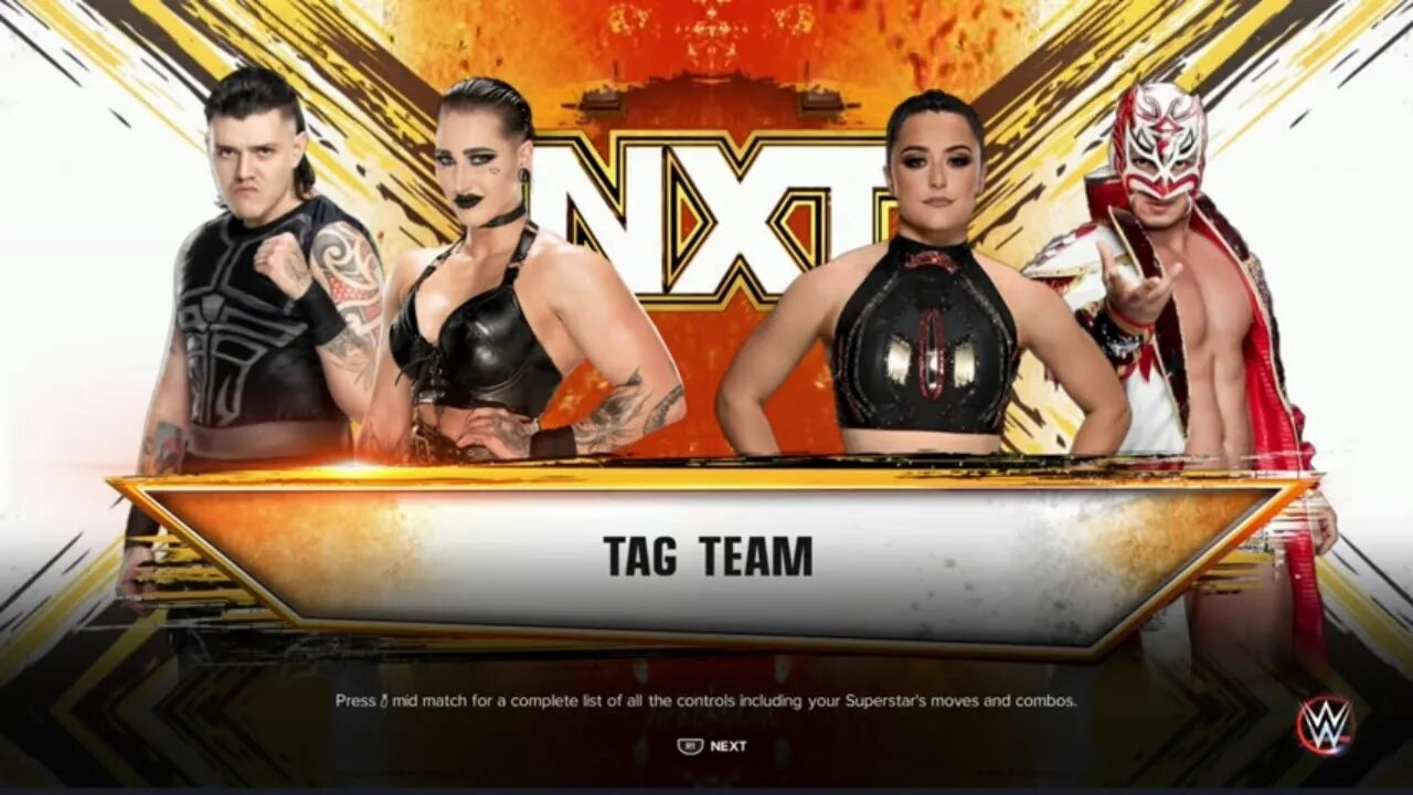NXT Heatwave 2023 Rhea Ripley & Dominik Mysterio vs Lyra Valkyrie & Dragon Lee