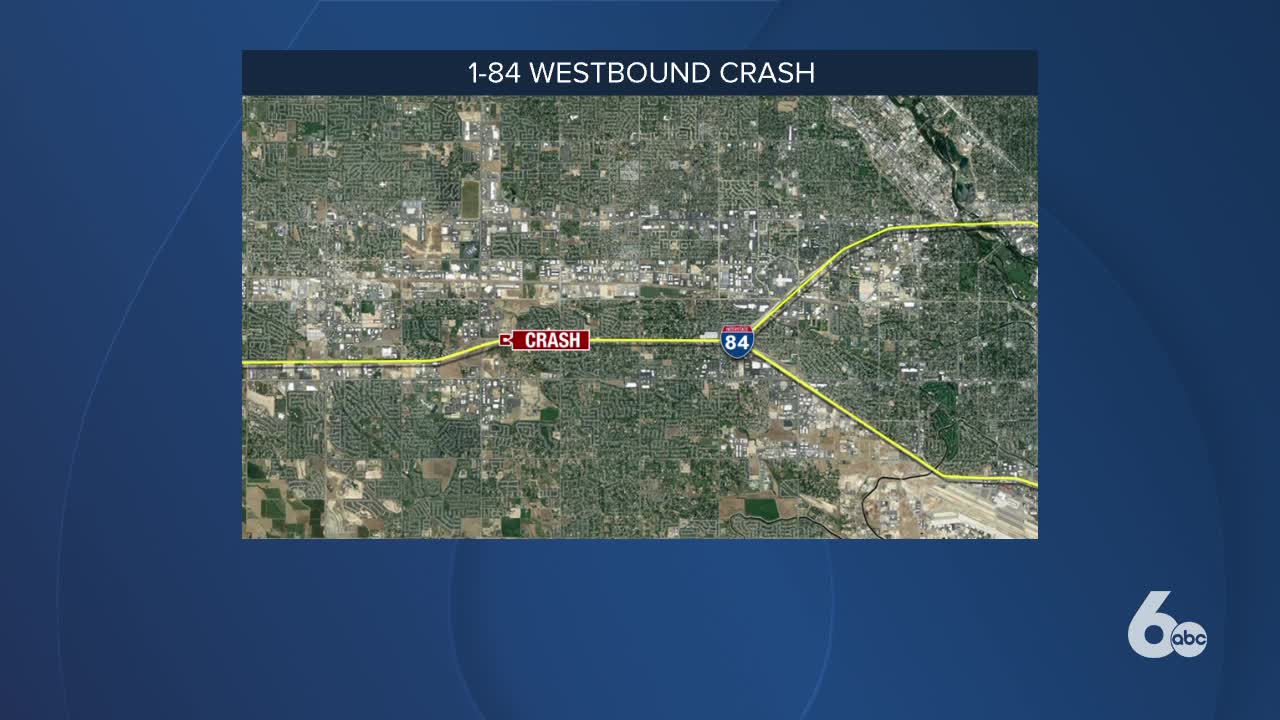 ISP: Crash near Eagle Road exit on I-84 results in a truck's landing in nearby canal