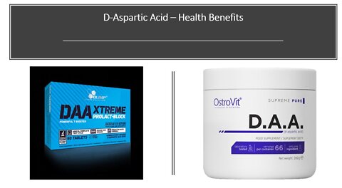 D Aspartic Acid Benefits - Testosterone & Fertility Supplement