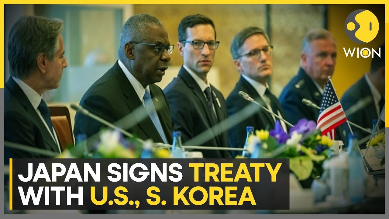 Japan signs Security Treaty to enhance security ties between Japan, US & South Korea | WION| RN ✅