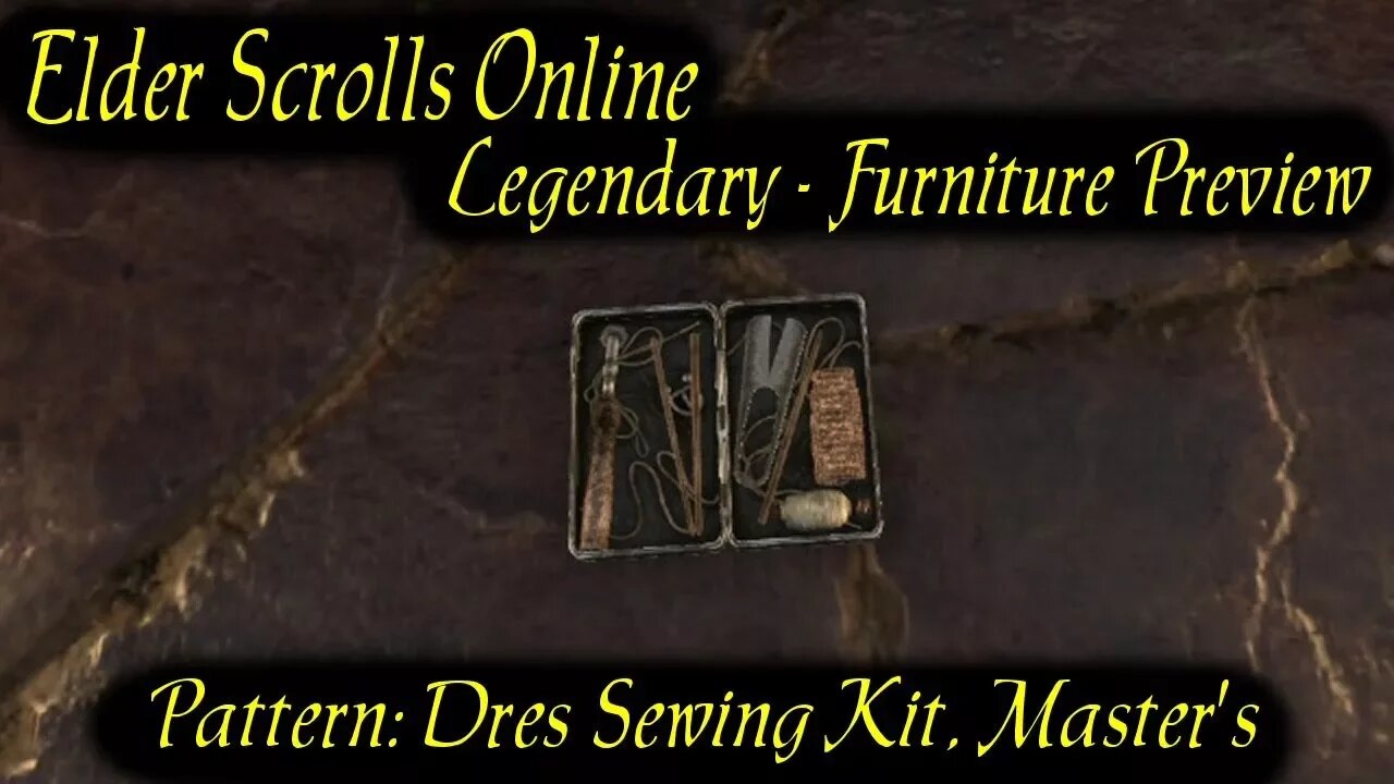 ESO Pattern: Dres Sewing Kit, Master's [legendary furniture preview]