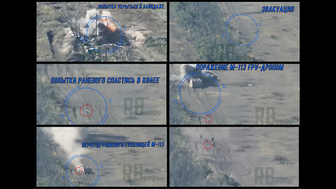 Torske area: Ukrainian M113 APC in a panic runs over a Ukrainian soldier