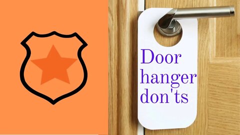 Door hanger don'ts