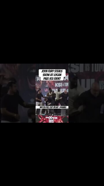 John fury steals show at Logan Paul ksi event #ksi #loganpaul #tommyfury #youtubeboxing #youtube